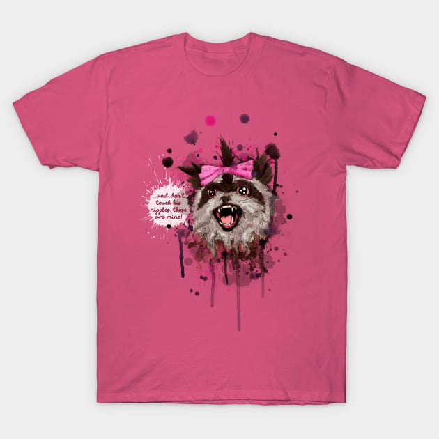 Rose The Raccoon T-Shirt by LVBart